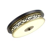 UPKOCH Plafonnier Rond à LED 30 Cm Noir en Fer Factice, Éclairage Domestique Chaud pour Salon et Couloir, Luminaire Plafonnier Décoratif Style Américain, Usage Intérieur