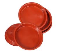 UPKOCH Plateaux en Plastique pour Plantes en Pot Rouge 5 Pièces, Soucoupes Plates Égouttoirs pour Pots De Fleurs Intérieur Extérieur, Base Stable Anti-débordement Jardinière Polyvalente