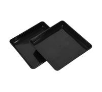 UPKOCH Plateaux en Plastique pour Plantes Soucoupes Carrées 2Pcs à l'usure Système d'Égouttage pour Jardinières pour Intérieur et Extérieur