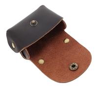 UPKOCH Pochette Porte-clés en Cuir Véritable Café, Protège Les Pièces sans Bavure, Design Chic et Pratique Rangement Facile des Clés et Monnaie