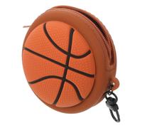 UPKOCH Pochette pour Écouteurs en Silicone, Petit Porte-Monnaie, Forme Basket-Ball, Coffret de Rangement pour Écouteurs et Pièces, Portable, Café, pour Voyages et Usage Quotidien