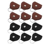 UPKOCH Porte-clés Guitare en Cuir PU Résistant, Étui Compact pour 12 Médiators, Support pour Guitare Électrique, Acoustique et Basse, Rangement Pratique pour Musiciens