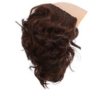 UPKOCH Postiche Chauve Synthétique Marron Côtés Poilus, Bonnet Chauve Réaliste pour Costume de Vieil Homme, Postiche Courte pour Cosplay, Fête D’halloween, Spectacles Comiques