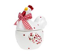 UPKOCH Pot à Épices Céramique avec Couvercle Design Poule Récipient à Condiments Pot d'Assaisonnement Boîte de Rangement pour Sel Sucre Thé Bonbonnière Usage la Cuisine Café Magasin