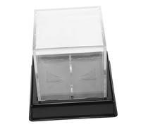 UPKOCH Présentoir pour Balles De Baseball en Plastique Transparent Base Noire Boîte De Rangement pour Collection Vitrine Cubique Accessoire D'affichage pour De Baseball Maison Événements