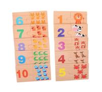 UPKOCH Puzzle Montessori de Comptage pour Tout-Petits Éducatif Apprentissage Formes Outil Pédagogique Précoce pour Développement Cognitif et Apprentissage Arithmétique