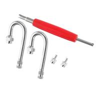 UPKOCH Rallonge de Tige de Soupape en Cuivre Coudée, Adaptateur de Valve pour Pneus Voiture et Moto, Kit Prolongateur Pratique pour Gonflage Facile, Fournitures Valves Pneu Robustes