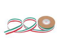 UPKOCH Ruban Rayé Rouge Blanc Vert 1,5 Cm X 9,1 M en Polyester Ruban D'emballage Présent Élégant pour Loisirs Créatifs Décoration de Fête et Bricolage