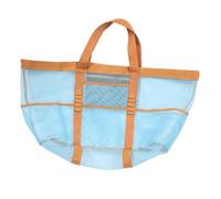 UPKOCH Sac de Plage Maille Grand Sac Fourre-tout Léger Imperméable avec Poche Zippée Organiseur Cosmétique Portable pour Maillots de Bain Serviettes et Accessoires de Voyage Famille