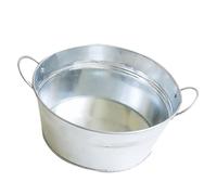 UPKOCH Seau Vintage pour Jardinage avec Double Poignée Bac Galvanisé pour Plantes Décoration Maison et Rangement Polyvalent Robuste et Couleur Argentée
