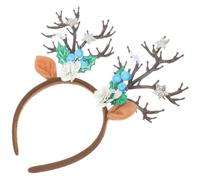 UPKOCH Serrage-Tête de Noël en Bois de Renne Marron Accessoire Léger pour Fête et Costume Festif Bandeau Décoratif pour Cheveux pour Célébrations Hivernales
