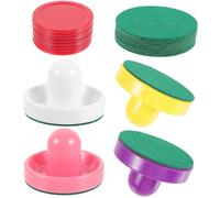 UPKOCH Set Accessoires Hockey Table Mini Poussoirs Ronds Multicolores Palets de Remplacement pour Jeu Air Hockey pour Parties Ludiques et Loisirs