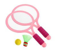 UPKOCH Set Badminton Garçon Fille avec et Volants Kit Tennis Junior Rose pour Activités Extérieures Jeu Familial Parent Garçon Fille Design Adapté Aux