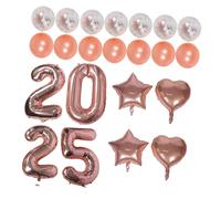 UPKOCH Set de Ballons Aluminium à Paillettes Décoration Nouvel An Film Aluminium et Latex Kit Complet pour Fête et Rassemblement Festif