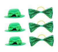 UPKOCH Set de Mini Chapeaux et Nœuds pour Bouteille de Vin Décoratifs Accessoires Festifs Saint Patrick pour Fête et Décoration de Bouteilles