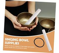 UPKOCH Singing Bowl Mallet Set With Sheepskin Stick And Rubber Ring Durable Sound Bowl Rod Accessory For Meditation And Relaxation