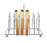 UPKOCH Support à toast en acier inoxydable pour 6 tranches avec poignée ergonomique - Pour un usage domestique - 14,5 x 8 x 7,8 cm - Passe au lave-vaisselle