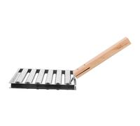 UPKOCH Support Barbecue Portable Acier Inoxydable pour Saucisses Manche Bois Long Grill Extérieur pour Camping et Pique-