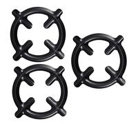 UPKOCH Support de Cuisinière à Gaz sans Bavures 3 Pièces en Fer Noir Design Spécial et Support Wok Cuisine pour Anneaux de Brûleur