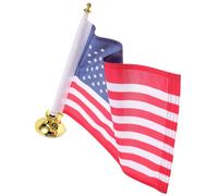 UPKOCH Support de Hampe Drapeau Extérieur avec Ventouse Robuste Mât Acier Inoxydable Porte Drapeau Voiture pour Drapeaux Américains et Autres Installation Facile et Résistante