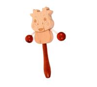 UPKOCH Tambour Pour Bébé Traditionnel En Bois à Main Dessin Animé, Jouet Éducatif Musical Pour Garçon Et Filles, Taille Petite, Instrument Léger Et Sûr Pour Développement Sensoriel Et Motricité Fine