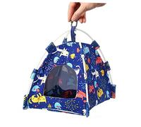 UPKOCH Tente pour Oiseaux Canvas Bleu Maison Suspendue pour Perroquet Fournitures sans Coussin