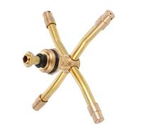 UPKOCH Tête D'arrosage Rotative Quatre Branches pour Jardin Et Pelouse, Arroseur Rotatif Automatique 360°, Cuivre Solide, Système D'irrigation pour Extérieur