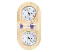 UPKOCH Thermomètre et Hygromètre pour Sauna Double Cadran avec Sablier Mécanique 15 Minuterie de Sauna Précise en Bois Violet Indicateur Température et Humidité pour Hammam et Spa