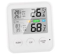 UPKOCH Thermomètre Hygromètre Intérieur Précis Électronique Multifonction pour Maison Bureau Reptile avec Écran LCD et Affichage Température Humidité Calendrier