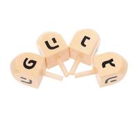 UPKOCH Toupies en Bois pour Hanoucca 4pcs Créez Votre Propre Toupie Non Peint Présent De Fête Activités Éducatives Jouet Traditionnel pour Garçon Et Filles Jeux De Hanoucca
