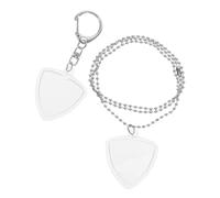 UPKOCH Transparent Guitar Pick Holder Necklace and Keychain Set Plectrum Storage Case for Acoustic and Electric Guitar Players Stylish Music Jewelry