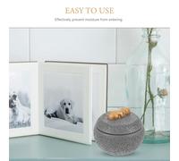 UPKOCH Urne Funéraire pour Animaux en Ciment Gris 350 ML Coffret Souvenir Commémoratif Hermétique pour Cendres de Chien et Chat Mini-Urne Décorative pour Conservation Sécurisée et