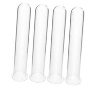UPKOCH Vase Hydroponique en Tubes à Essai en Verre Transparent 4 Pièces pour Propagation De Plantes, Support Multifonctionnel pour Multiplication Et Culture Hydroponique
