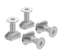 UPKOCH Vis M6 en Acier Inoxydable pour Aileron de Planche de Surf - Lot de 4 Écrous en T Coulissants pour Montage Hydrofoil - Kit de Fixation Résistant à la Corrosion Compatible Rails