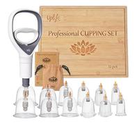 Uplife Kit de Ventouses Thérapeutiques en Polycarbonate - Instructions en Français - Ventouses Chinoises et Kiné pour Massage Anti Cellulite et Cupping - Dos Hijama (12 ventouses, 12, unité)