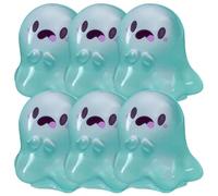 Upliftgift Adorable Boîte à Cadeaux d'halloween, Answerlup Mystery Glow-in-The-Dark Ghost Blind Box, Mini Figurines Fantômes Miniatures Lumineuses en Résine pour Extérieur(Vert,6Pcs Ghostly Ghost)