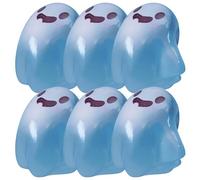 Upliftgift Cute Halloween Party Favor, Answerlup Mystery Glow-in-The-Dark Ghost Blind Box, Luminous Mini Resin Cute Miniature Ghost Figurines for Outdoor Car House Landscape(Blue,6Pcs Floating Soul)