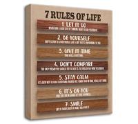 Uplifting Motivational Poster 7 Rules of Life Inspirational Wall Art for Office Classroom Positive Affirmations Quotes Decor(Unframed,12x18inch(30x45cm))