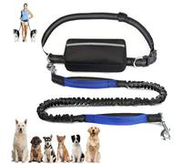 Upliftjoys Dog Leash, Upliftjoys Hands Free Dog Leash with Zipper Pouch, Dual Padded Handles Dogs Leashs, for All Dogs, Reflective Design for Walking Running (1Leash-Blue)