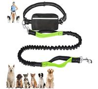 Upliftjoys Dog Leash, Upliftjoys Hands Free Dog Leash with Zipper Pouch, Dual Padded Handles Dogs Leashs, for All Dogs, Reflective Design for Walking Running (1Leash-Yellow Green)