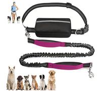 Upliftjoys Dog Leash, Upliftjoys Hands Free Dog Leash with Zipper Pouch, Dual Padded Handles Dogs Leashs, for All Dogs, Reflective Design for Walking Running (1Leash-Rose)