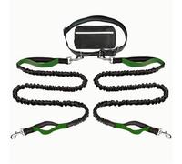 Upliftjoys Hands Free Dog Leash with Zipper Pouch, Upliftjoys Dog Leash, Dual Padded Handles Running Leashs, Retractable Dogs Leashes for Small＆Large Dogs(#Green B,2 Leashes)