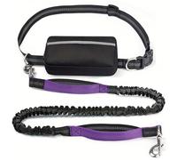 Upliftjoys Hands Free Dog Leash with Zipper Pouch, Upliftjoys Dog Leash, Dual Padded Handles Running Leashs, Retractable Dogs Leashes for Small＆Large Dogs(#Purple B,1 Leash)