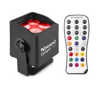 BeamZ BBP44 Mini Projecteur d'Ambiance sur Batterie RGBW Étanche - 4 x 4 Watts, Projecteur Mariage Uplight, Autonomie 25 Heures, Idéal pour Éclairage de Salle, Jardin, Architecture, Hôtel, Bar