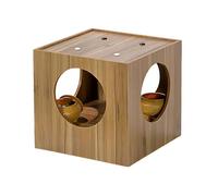 UPLTOE Ensemble 2-en-1 Table D'Échecs Et De Go, Table Double Face Échecs Go, Plateau Bois 454×454 Mm, Rangement Circulaire 4 Côtés pour Pièces, Télécommandes, Livres, pour Jeux en Famille A