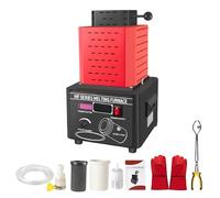 UPLTOE Four électrique De Fusion pour l'or, Kit De Four Numérique pour Fusion De l'or 5000W, Max 1600℃ / 2912℉, Protection Contre Surchauffe Et Surintensité, avec Creuset en Graphite Red-2kg