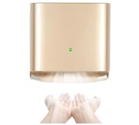 UPLTOE Infrared Intelligent Induction Sèche-Mains électrique,Silencieux réduire Le Bruit Sèche-Main,électrique avec Filtre,fácil limpiar,régulation Chaud et Froid,pour Toilettes Gold
