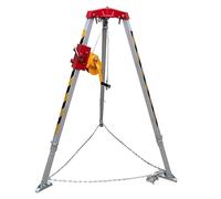 UPLTOE Kit Trépied pour Espaces Confinés avec Treuil De Levage, Perche De Sauvetage D'égouts De 30 M, Trépied De Sauvetage Robuste pour Espaces Confinés 1200lbswinch