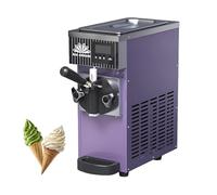 UPLTOE Machine à Glace Molle de Comptoir 450W - Trémie 2,5L, 4-5kg/h, 2-3 Cornets en Continu, Nettoyage 1 Touche, Écran LED, pour Restaurants et Snacks-Bars Purple