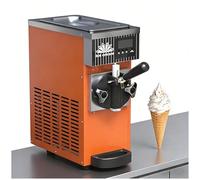 UPLTOE Machine à Glace Molle Professionnelle avec Écran LED - 50-60 Cornets/Heure, Tirage Continu 2-3 Cornets, Capacité 3,5L, Nettoyage Auto, Écran Tactile LCD, pour Snacks-Bars Orange
